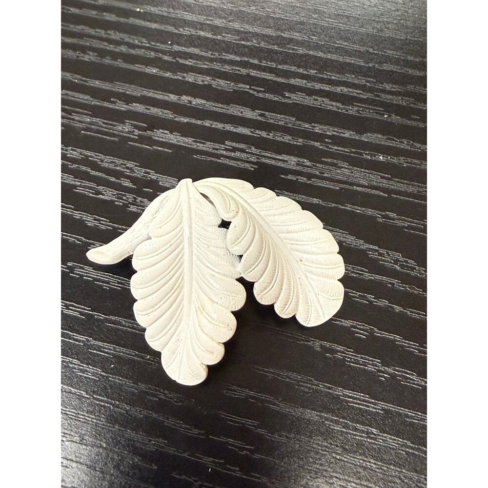 Vintage Henkel & Grosse 1962 Germany Enamel Double Leaf Brooch Signed Dior Era